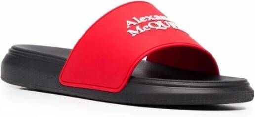 alexander mcqueen 663564W4Rf06487 Lederen sandalen Rood Heren