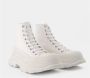 Alexander mcqueen Zwarte canvas enkellaarzen met oversized rubberen zool White - Thumbnail 2