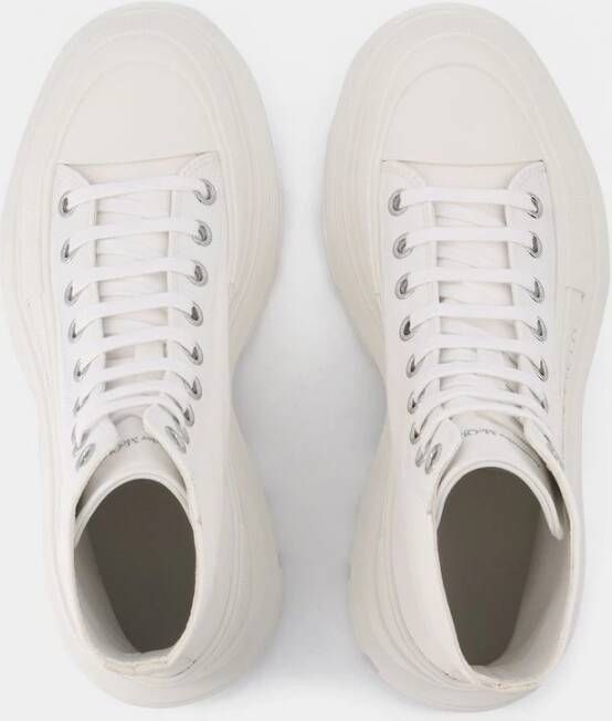 alexander mcqueen Tread Slick Leren Sneakers Wit Dames