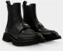 Alexander mcqueen Boots Worker Punk Ankle Boots Black White Leather in zwart - Thumbnail 2