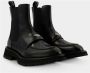 Alexander mcqueen Punk Loafer Enkellaarzen Zwart Wit Leer Black Heren - Thumbnail 2