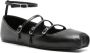 Alexander mcqueen Cage Ballerinas Leather Black in zwart - Thumbnail 3