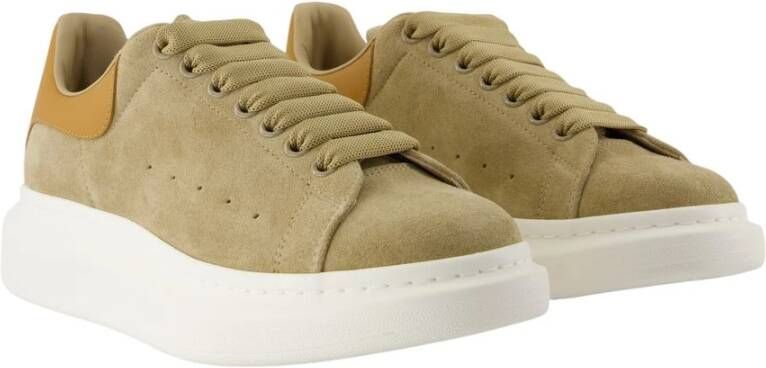 Alexander McQueen Beige Leren Oversize Sneakers