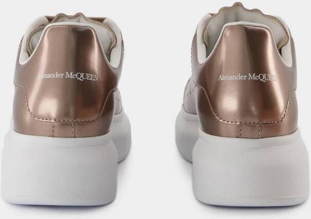 alexander mcqueen Beige Leren Oversized Sneakers Beige Dames