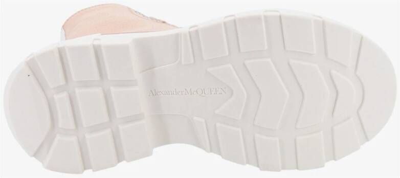 Alexander McQueen Beige Sneakers met Logo Zool