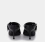 Alexander mcqueen Zwarte leren muil met zilveren gesp en puntige neus Black Dames - Thumbnail 3