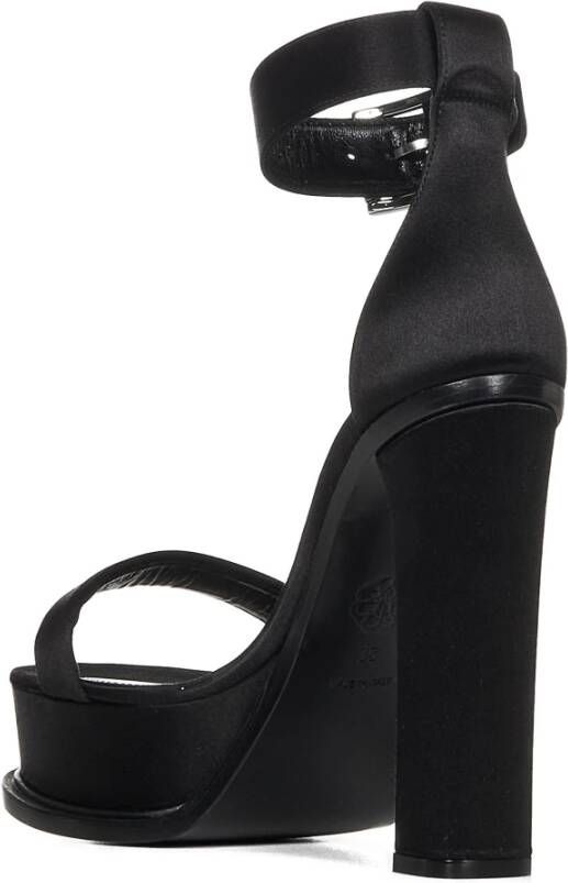 alexander mcqueen Zwarte hoge hak sandalen met verstelbare bandsluiting Zwart Dames