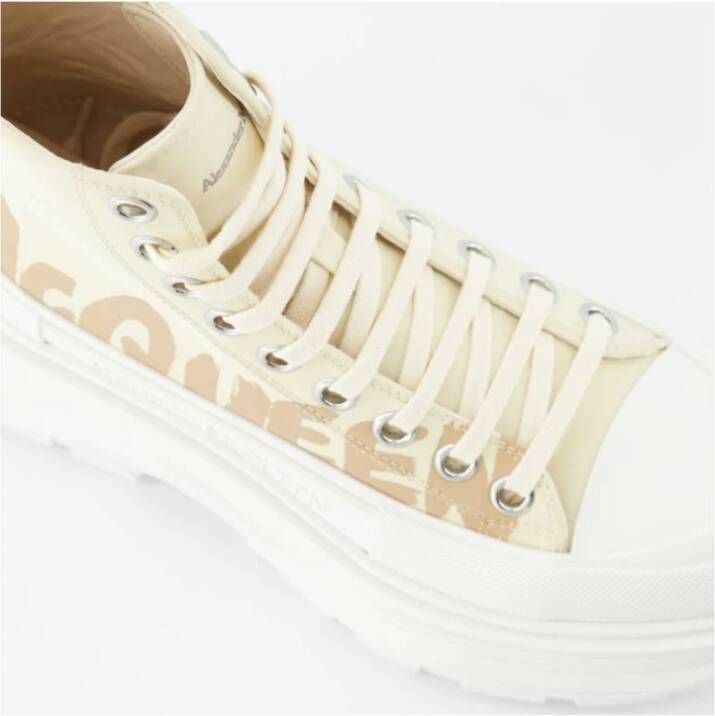 alexander mcqueen Tread Slick Graffiti Sneakers Beige Dames