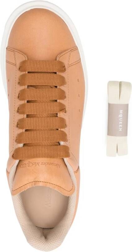 Alexander McQueen Bruin Leren Skull Sneakers