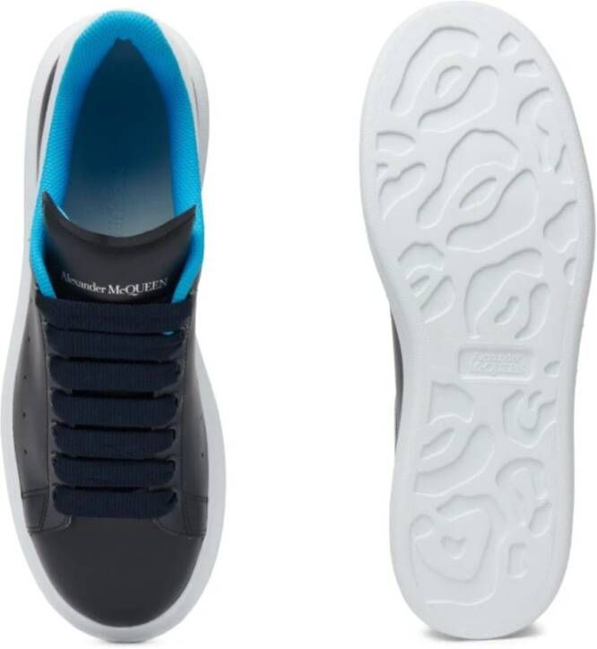 alexander mcqueen Blauwe Sneakers met Logo Hiel Blue Heren