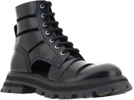 alexander mcqueen Cut-out Gevechtslaarzen Black Dames