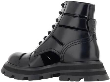 alexander mcqueen Cut-out Gevechtslaarzen Black Dames