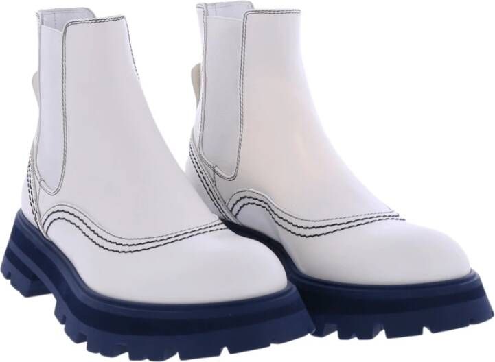 alexander mcqueen Dames Chelsea Boot Wander Wit Blauw White Dames