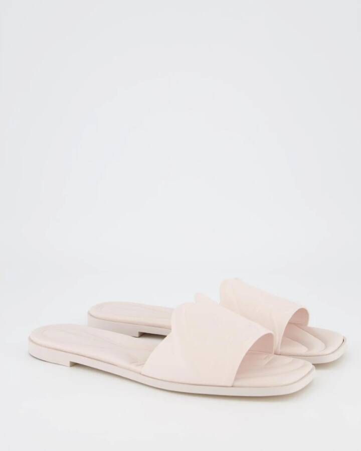 alexander mcqueen Dames Leren Slipper Logo Roze Pink Dames