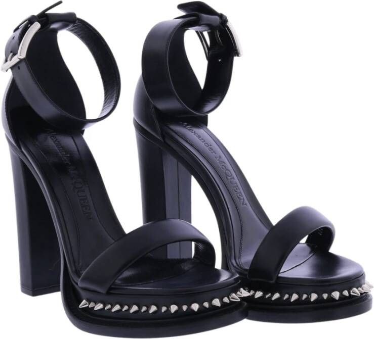 alexander mcqueen Dames Sandal Leather Stud Black Dames