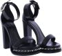 Alexander mcqueen Dames Sandal Leather Stud Black Dames - Thumbnail 4