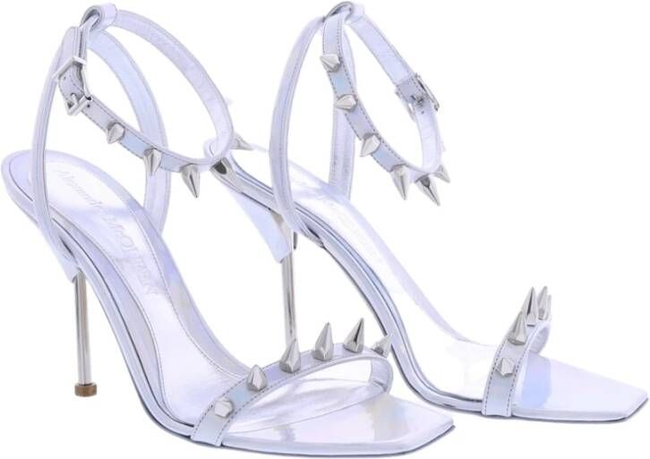 alexander mcqueen Dames Spike Sandal Silver Gray Dames