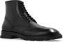 Alexander mcqueen Zwarte Leren Veterschoenen met Geborduurde Details Black Heren - Thumbnail 4