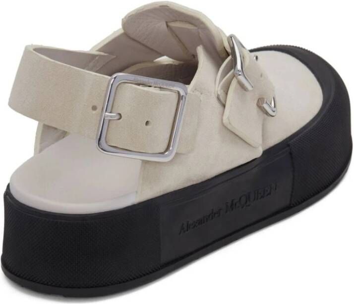 alexander mcqueen Platte Sandalen Klassieke Stijl Beige Heren