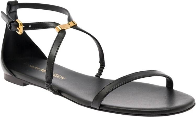 alexander mcqueen Flat Sandals Black Dames