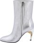 Alexander mcqueen Gelamineerde leren enkellaarzen Gray Dames - Thumbnail 4