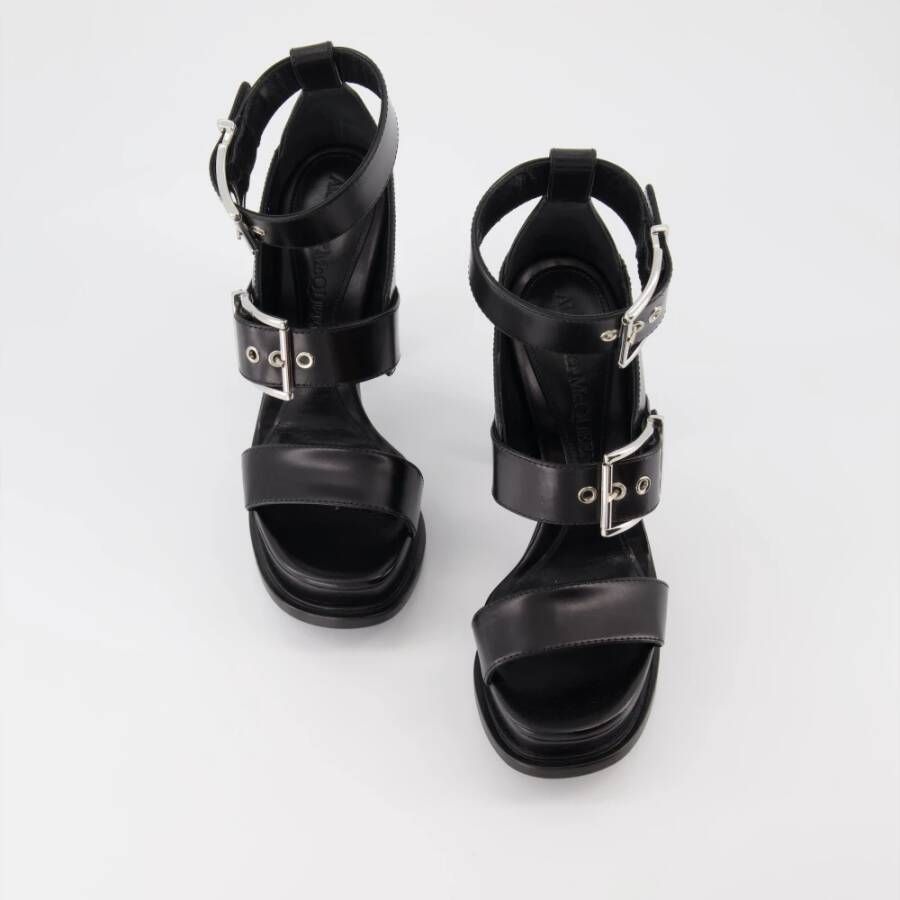 Alexander McQueen Gesp Plateau Sandalen