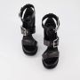 Alexander mcqueen Zwarte Sandalen met Pinafore Metaal Black Dames - Thumbnail 2