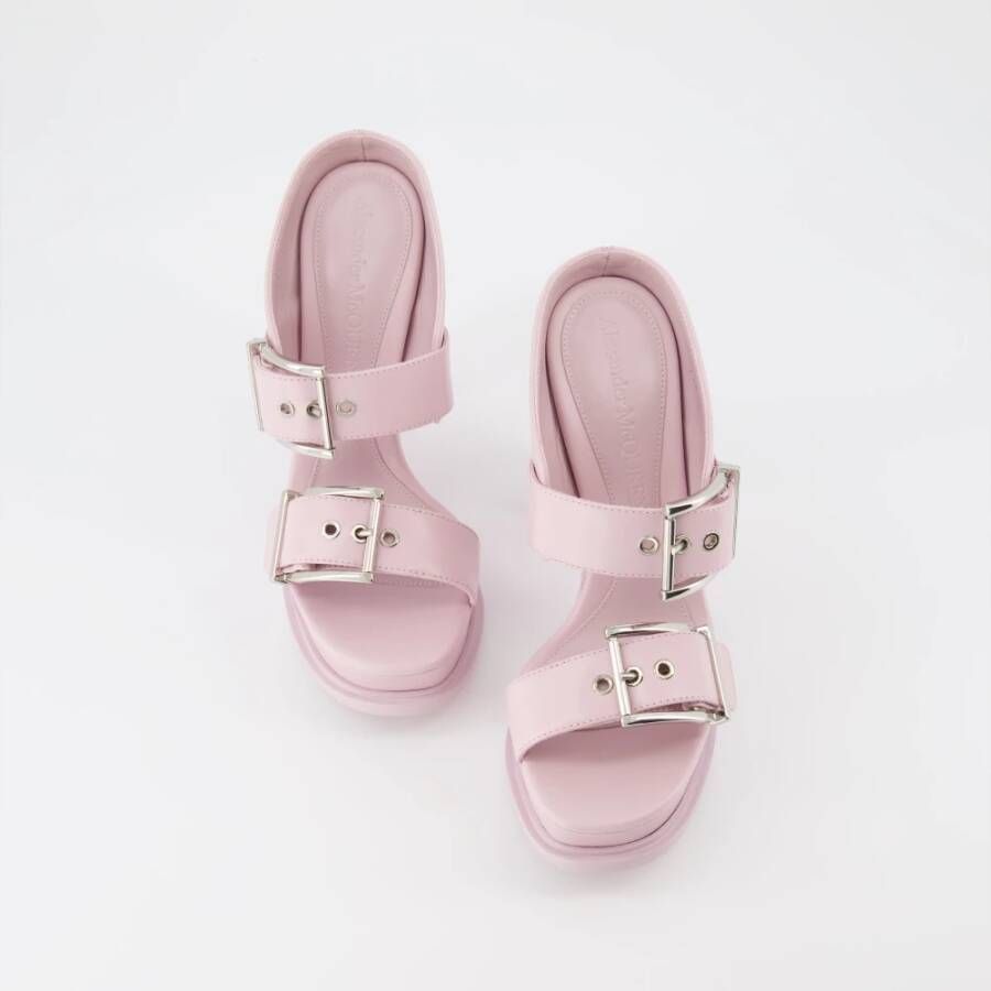 Alexander McQueen Gesp Plateau Sandalen