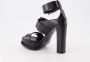 Alexander mcqueen Zwarte Sandalen met Pinafore Metaal Black Dames - Thumbnail 4