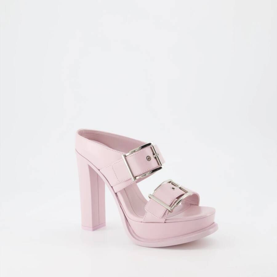 alexander mcqueen Gesp Plateau Sandalen Pink Dames