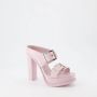Alexander mcqueen Platform Sandaal van Porselein Leer Pink Dames - Thumbnail 4