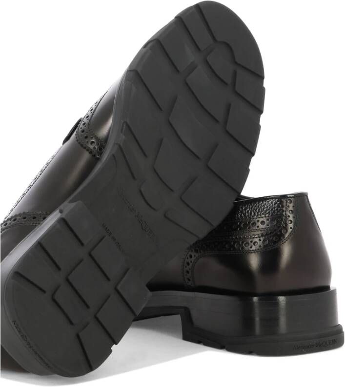 alexander mcqueen Gestructureerde Derby schoenen Black Heren