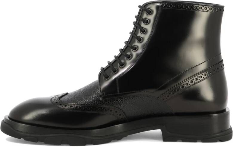 alexander mcqueen Gestructureerde veterschoenen Black Heren