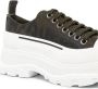 Alexander McQueen Graffiti Logo Print Sneakers Khaki - Thumbnail 2