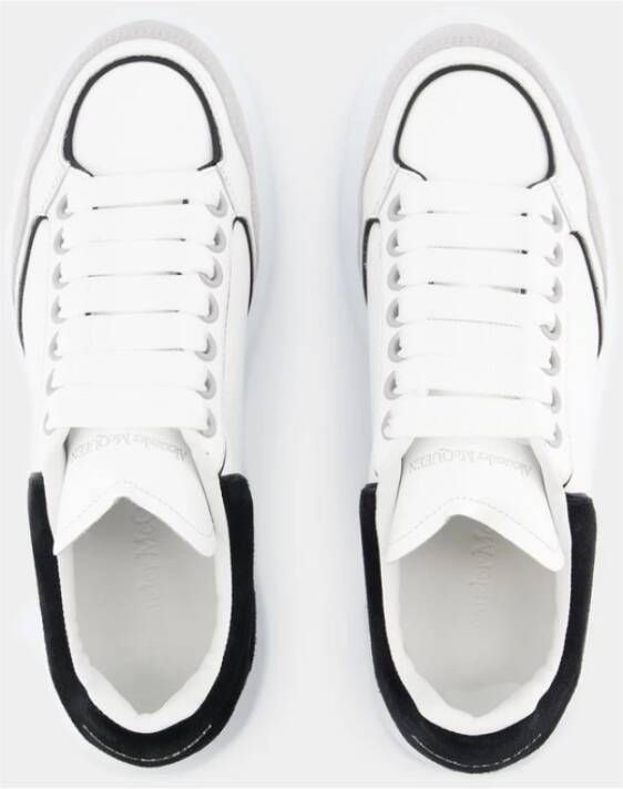 alexander mcqueen Grijze Leren Oversized Sneakers Multicolor Dames