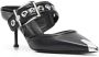 Alexander mcqueen Romantische Sandalen met Rand Zwart Zilver Leer Black Dames - Thumbnail 2