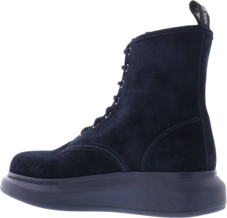 alexander mcqueen Heren suede ton sur ton Blue Heren