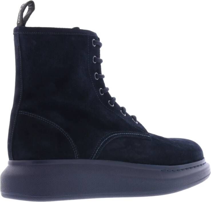 alexander mcqueen Heren suede ton sur ton Blue Heren