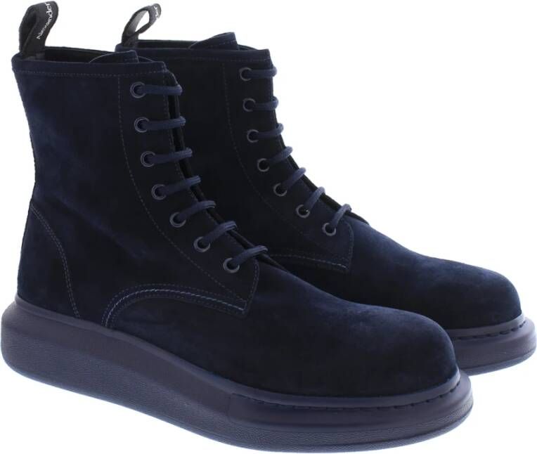 alexander mcqueen Heren suede ton sur ton Blue Heren