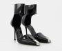 Alexander mcqueen Zwarte Zilveren Leren Sandalen Black Dames - Thumbnail 3