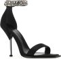 Alexander mcqueen Zijden Satijnen Hak Sandalen Black Dames - Thumbnail 2