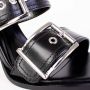 Alexander mcqueen Zwarte Leren Gespsandalen Zwart Dames - Thumbnail 2