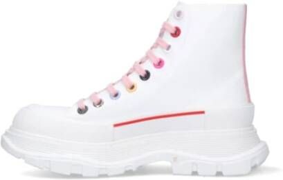alexander mcqueen Stijlvolle katoenen hoge laarzen Wit Dames