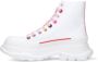 Alexander mcqueen Stijlvolle katoenen hoge laarzen White Dames - Thumbnail 2