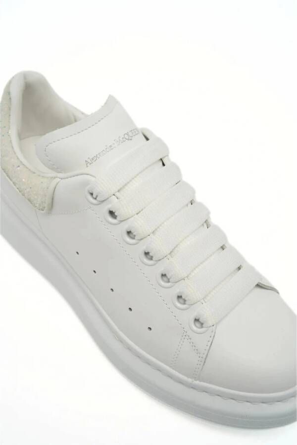 Alexander McQueen Iridescent Glitter White Oversized Sneakers
