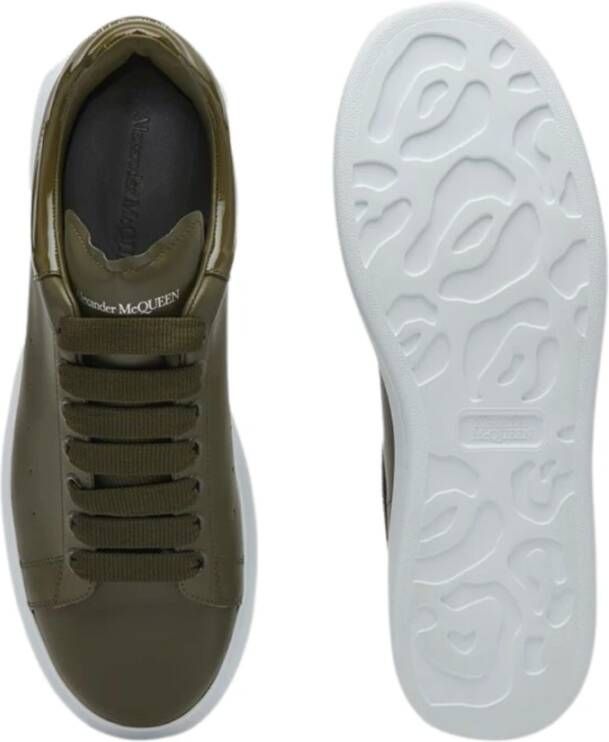 Alexander McQueen Khaki Oversized Leren Sneakers