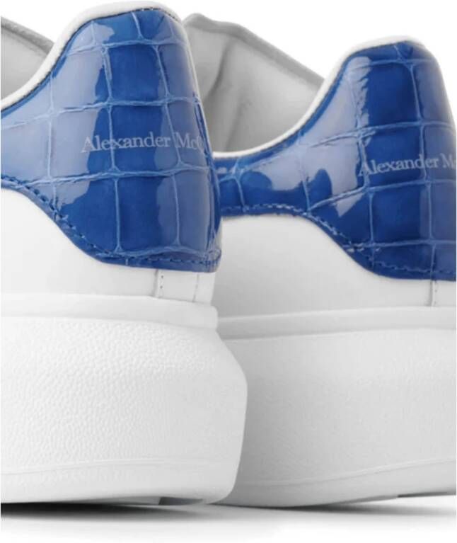Alexander McQueen Klassieke Wit Indigo Croc Sneakers