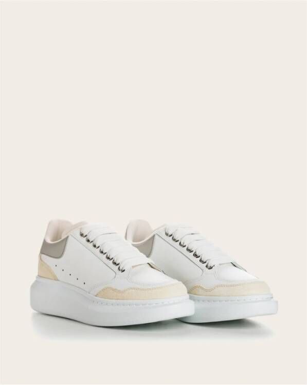 alexander mcqueen Klassieke witte leren oversized veterschoenen White Dames