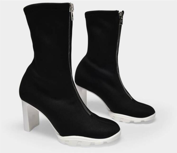 alexander mcqueen Scuba Soft Boots in zwart canvas Zwart Dames