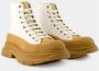 Alexander mcqueen Boots Tread Ankle Boots Calfskin Beige in bruin - Thumbnail 3